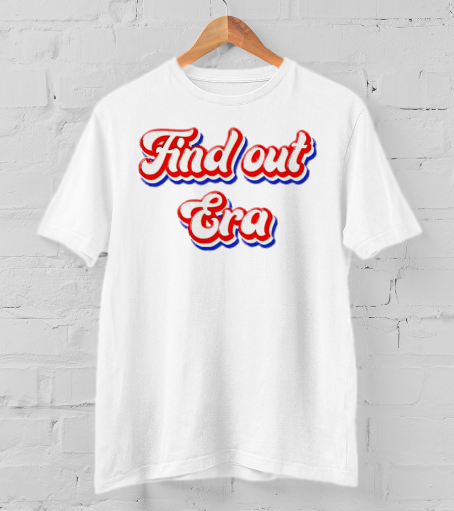 Find Out Era 3D Retro Red White Blue T-Shirt