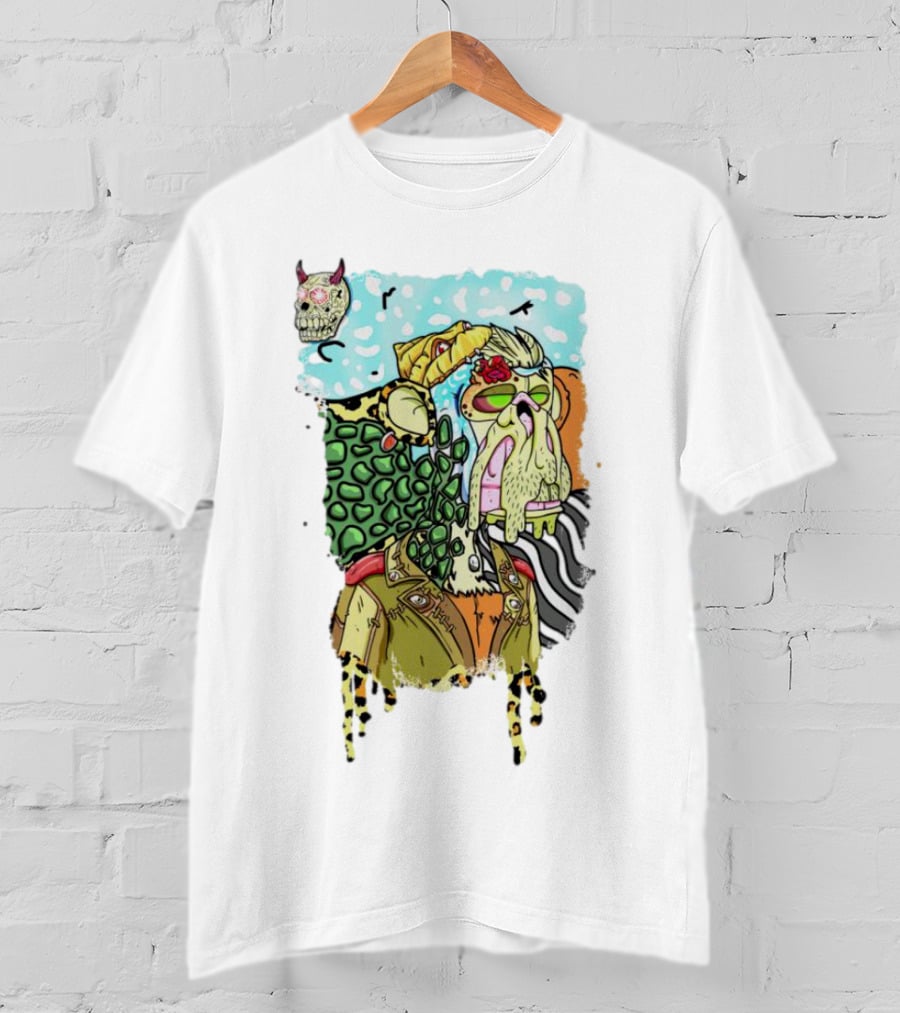 Mutant Cheetah Zombie Skull Fusion T-Shirt