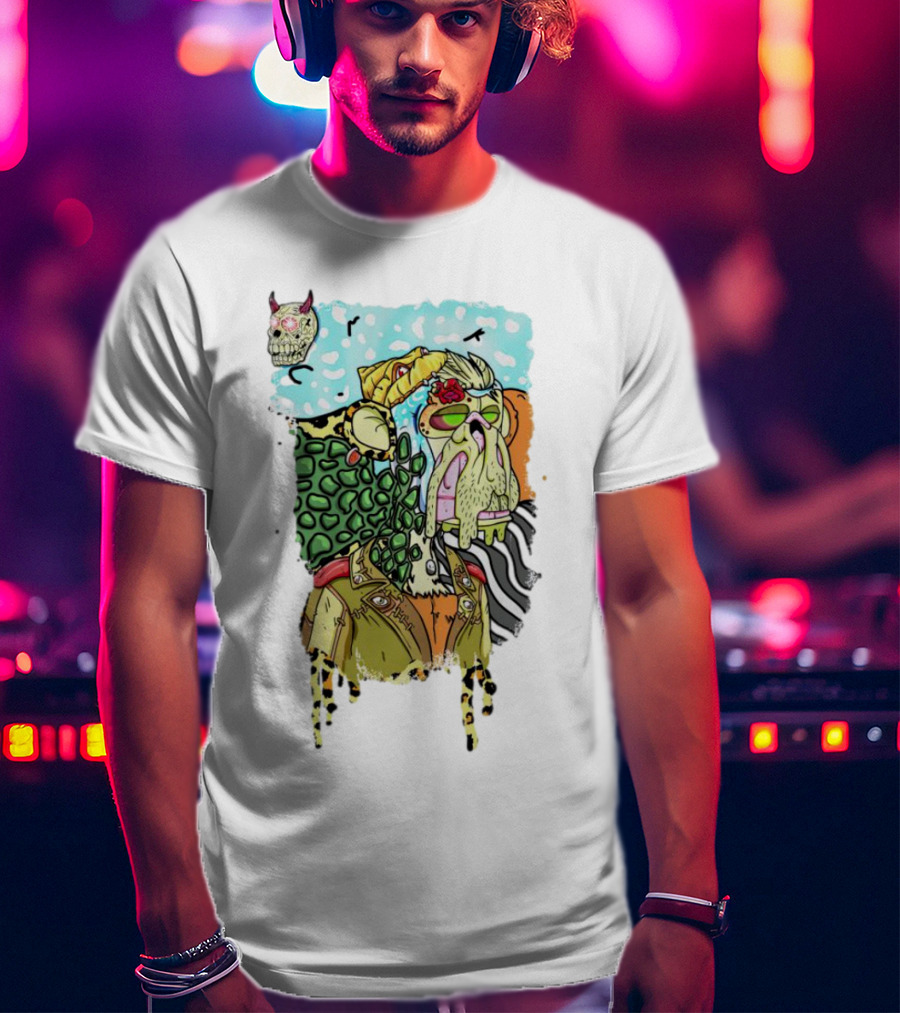 Mutant Cheetah Zombie Skull Fusion T-Shirt