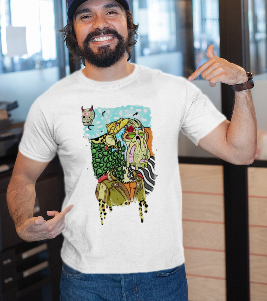 Mutant Cheetah Zombie Skull Fusion T-Shirt