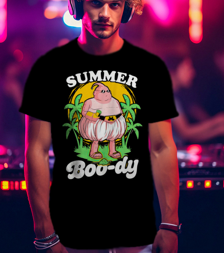 Summer Boo-dy Majin Buu Beach Vibes Palms Sun Fun T-Shirt