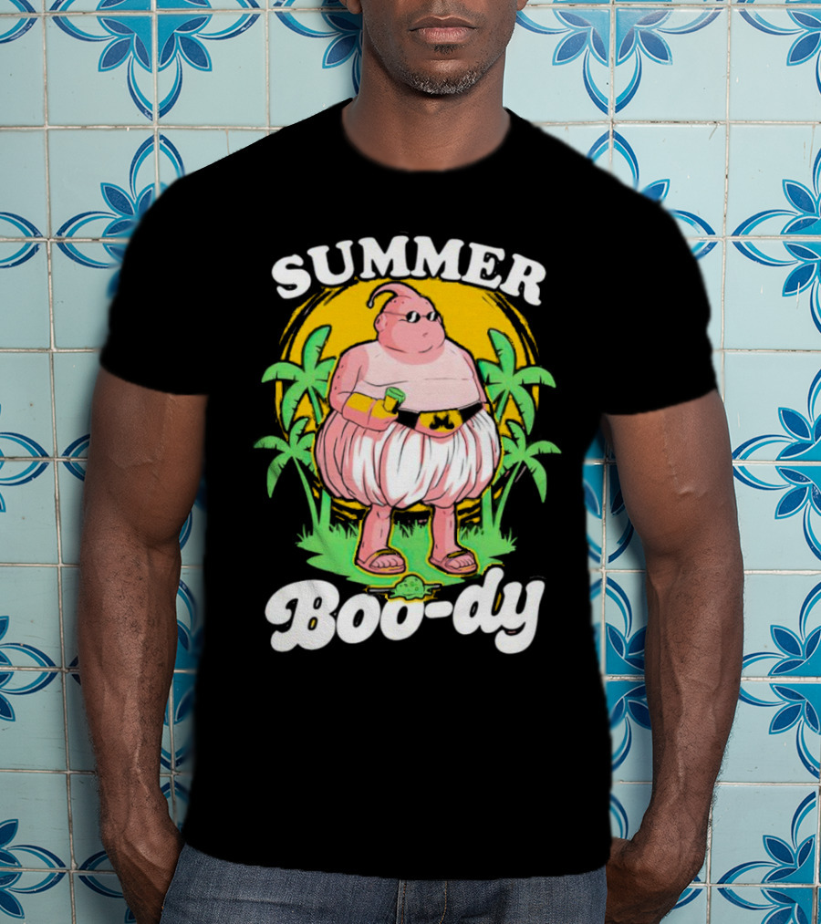 Summer Boo-dy Majin Buu Beach Vibes Palms Sun Fun T-Shirt