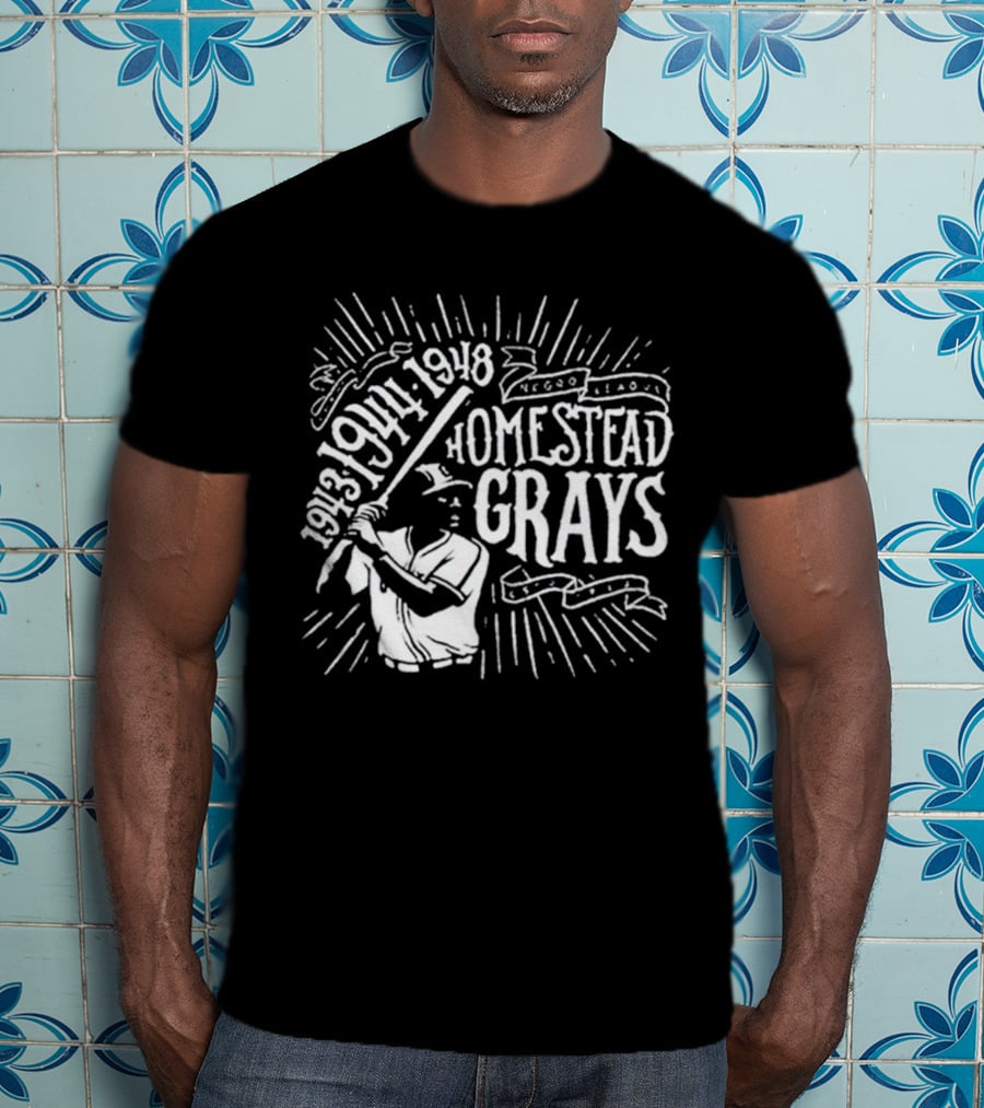 Pittsburgh Negro League Homestead Grays 1943 1944 1948 Baseball Player T-Shirt