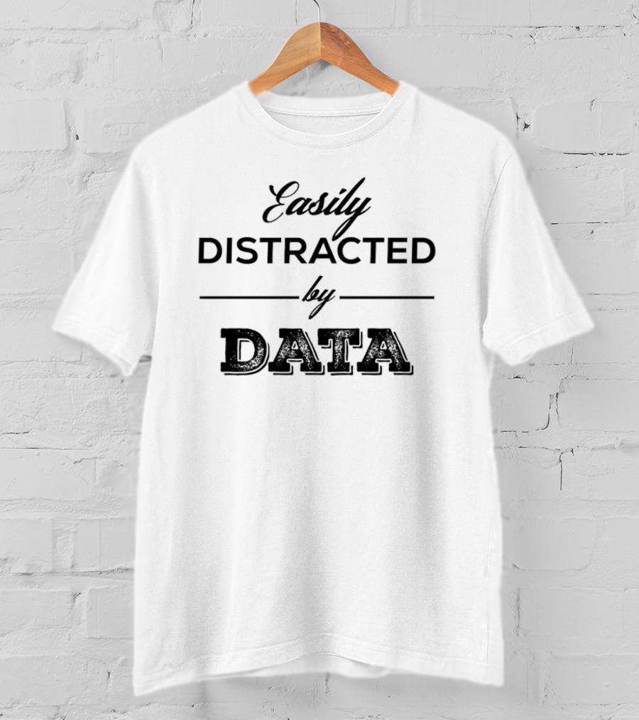 Easily Distracted By Data Retro T-Shirt