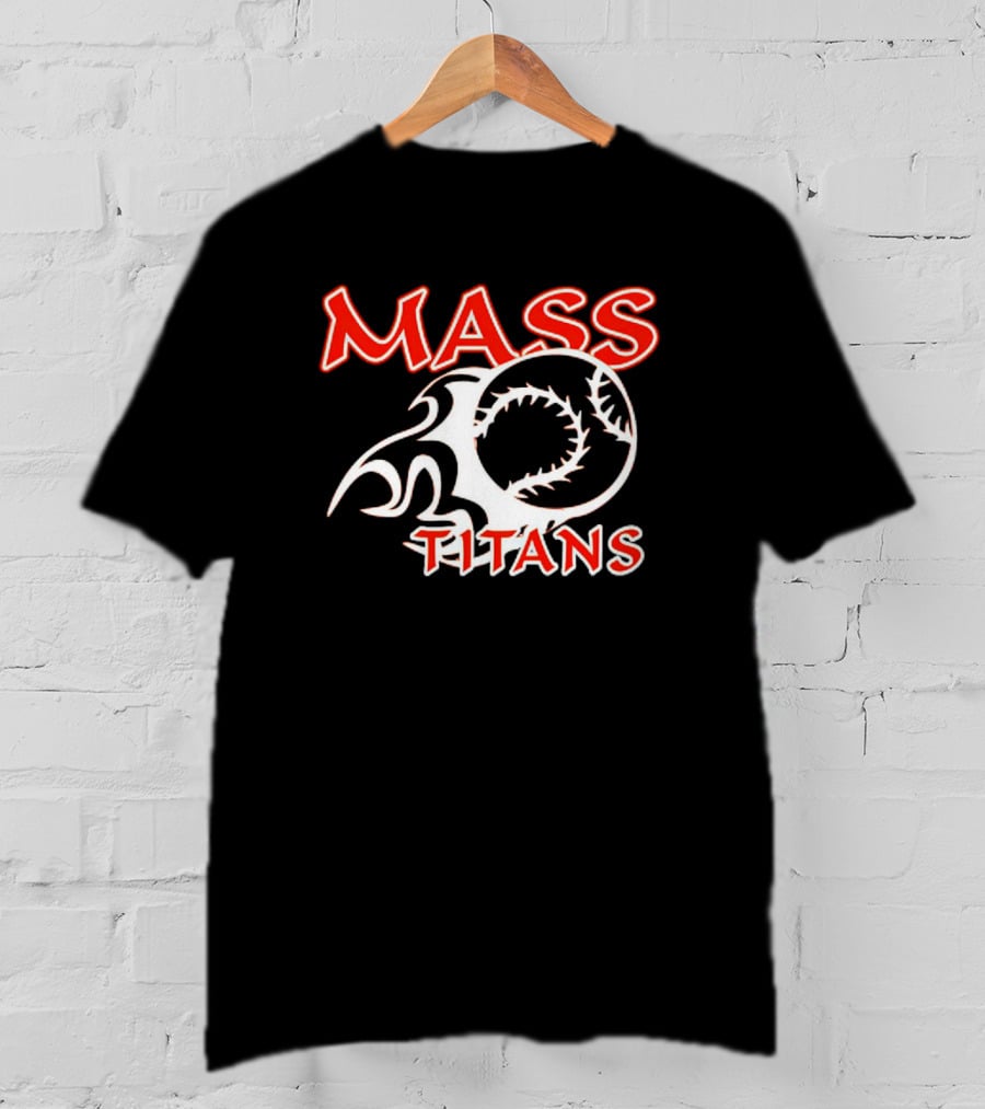 Mass Titans Baseball Flaming Ball T-Shirt
