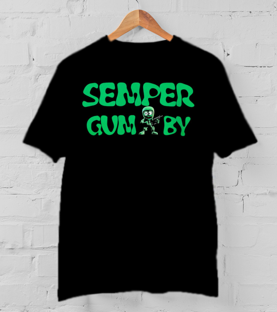 Semper Gum-by Military Cartoon Mashup T-Shirt
