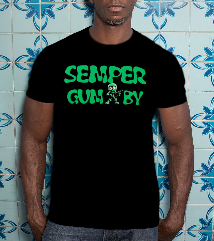 Semper Gum-by Military Cartoon Mashup T-Shirt