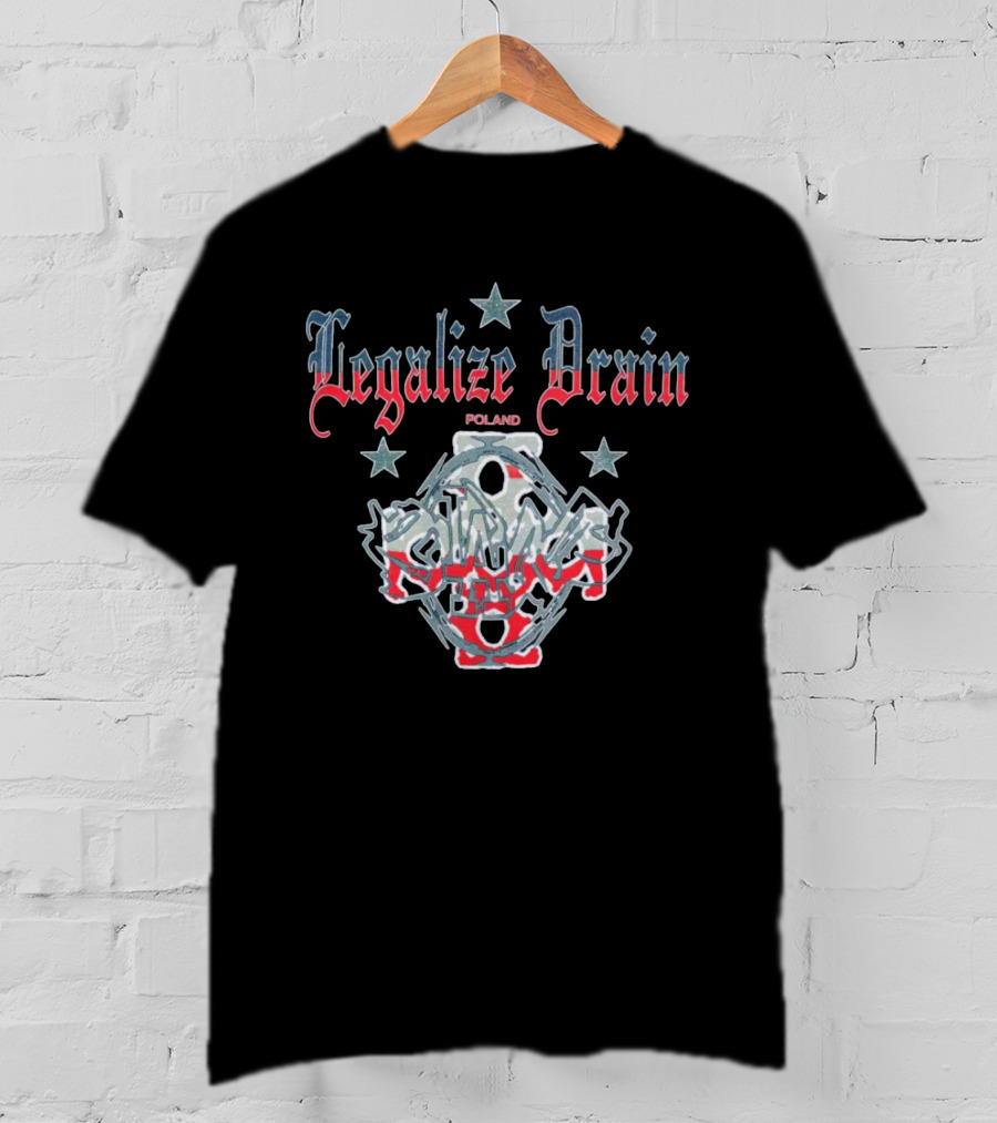 Legalize Drain Poland Stars And Chains T-Shirt