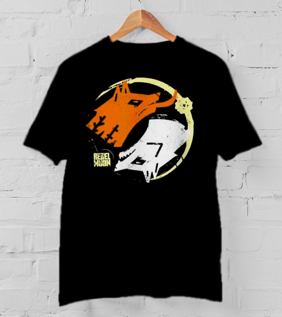 Rebel Moon Wolf Head Yin Yang T-Shirt