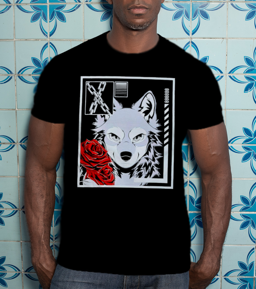Wolf Rose Chains Red 88888 T-Shirt