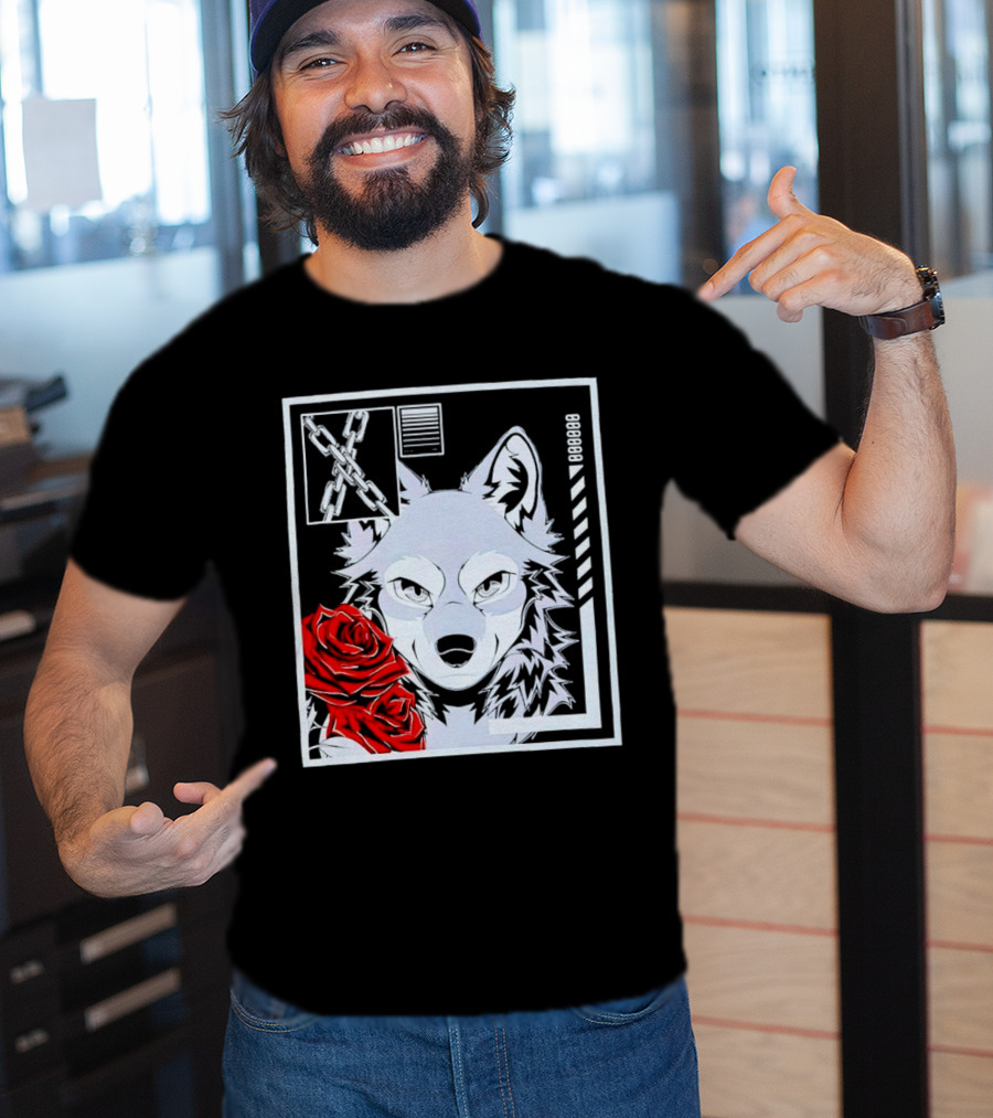 Wolf Rose Chains Red 88888 T-Shirt