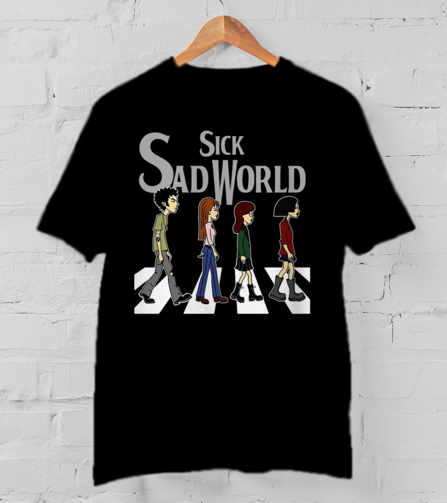 Sick Sad World Daria And Friends Abbey Road Cartoon T-Shirt