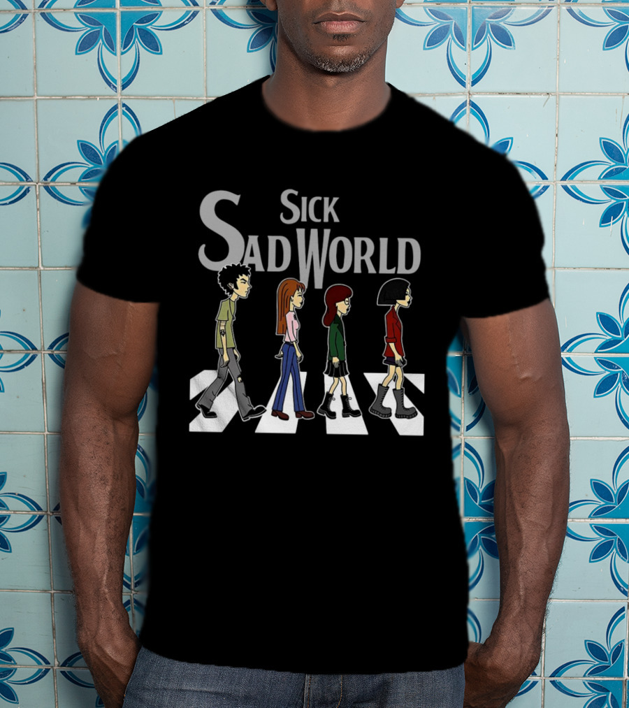 Sick Sad World Daria And Friends Abbey Road Cartoon T-Shirt