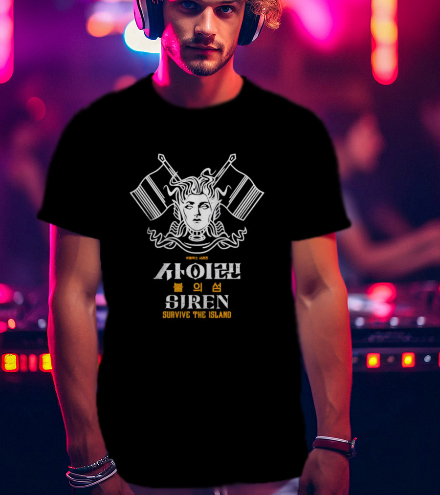 Siren Survive The Island Warrior Icon With Dual Swords T-Shirt