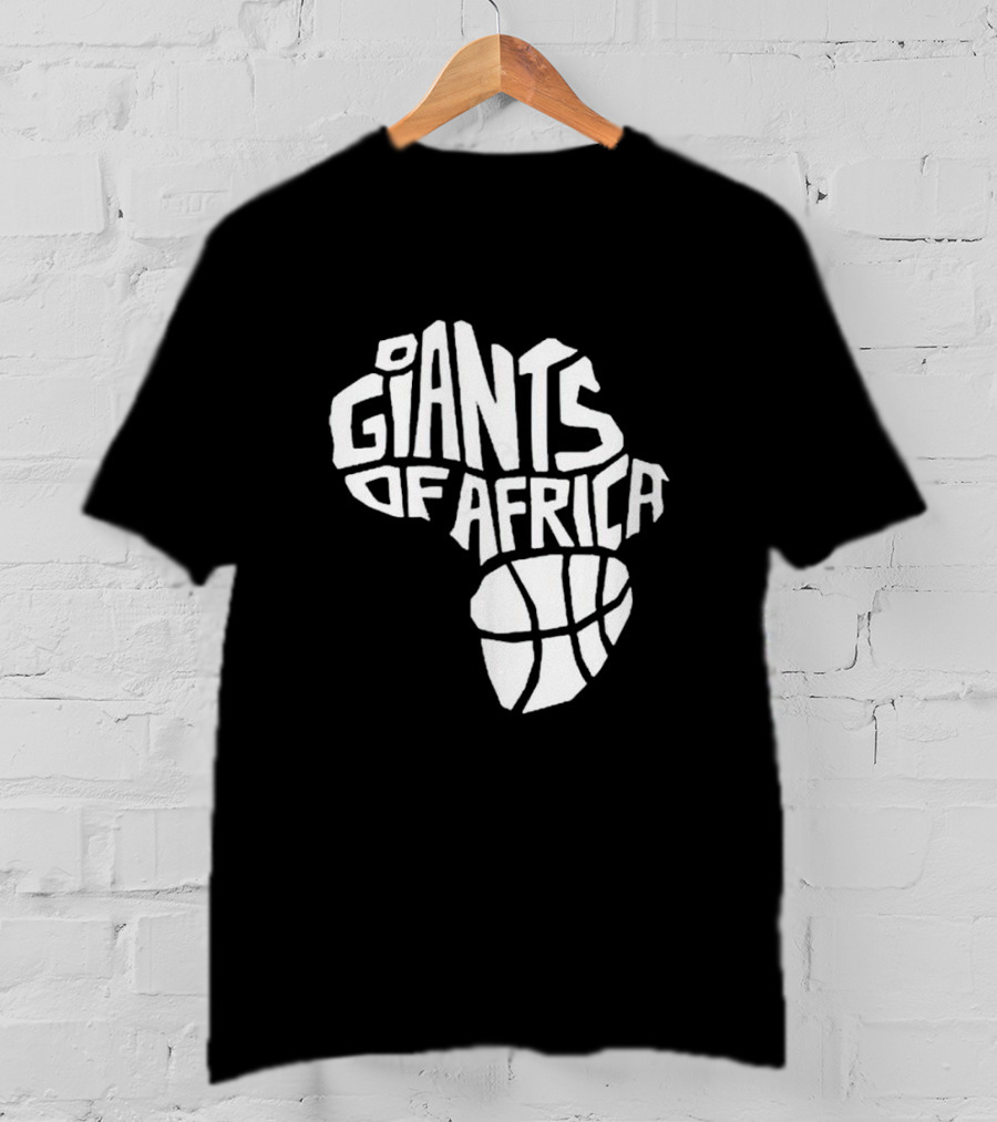 Toronto Raptors Giants Of Africa Basketball Map T-Shirt