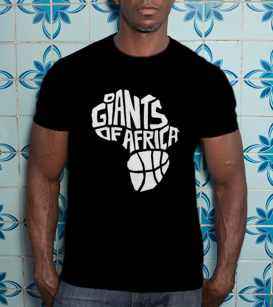 Toronto Raptors Giants Of Africa Basketball Map T-Shirt