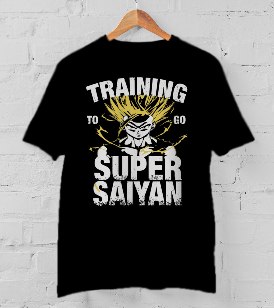 Training To Go Super Saiyan Gohan Anime Power Level Transformation T-Shirt