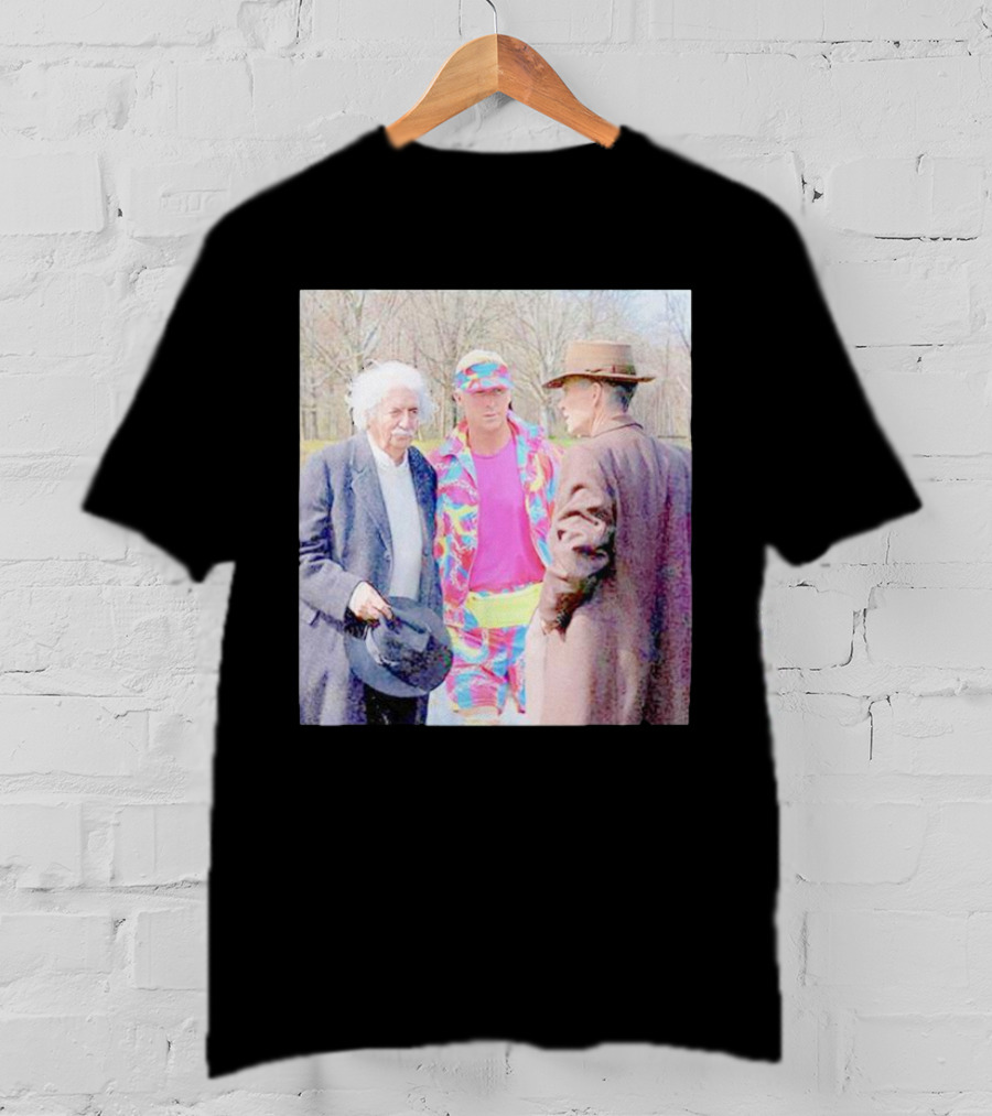 Albert Einstein Oppenheimer Ken Barbie Funny Barbenheimer Iconic Meeting T-Shirt
