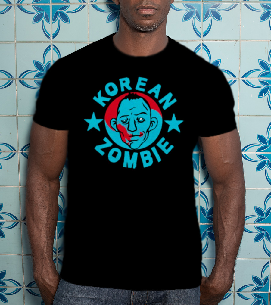 Korean Zombie Red And Blue Star T-Shirt