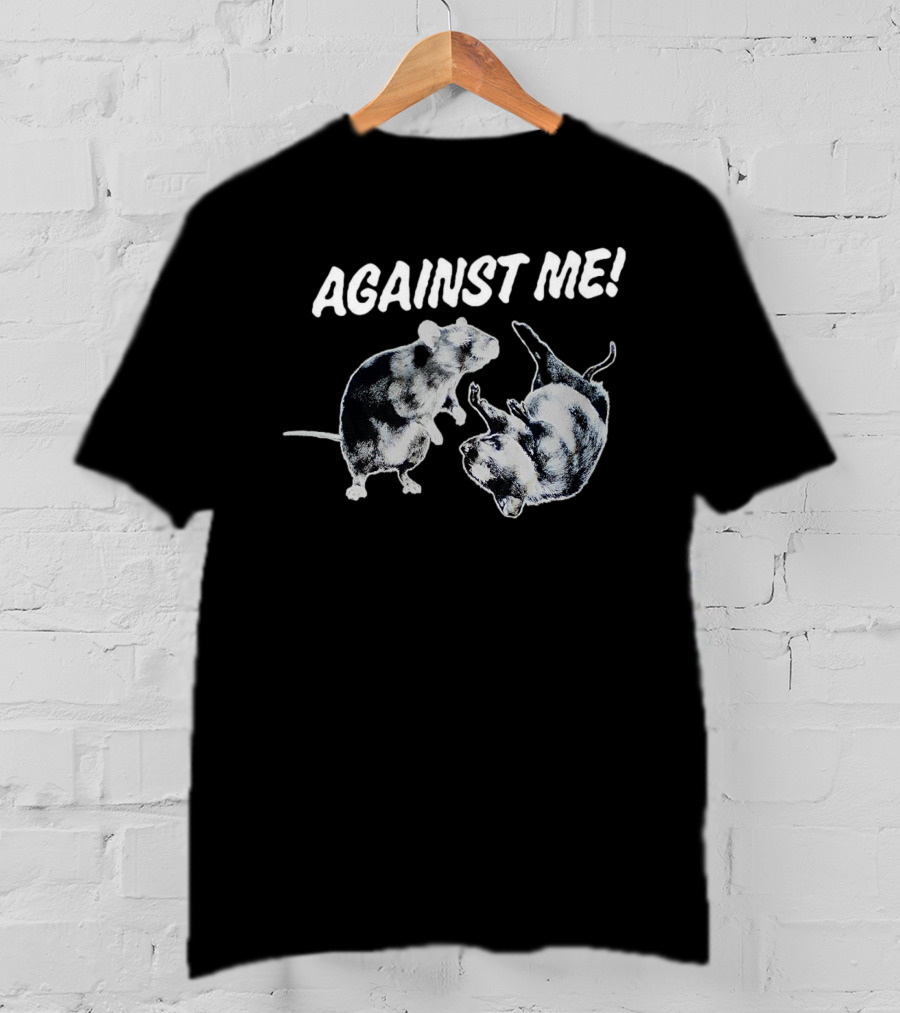 Against Me Rats Two Black And White Rodents T-Shirt