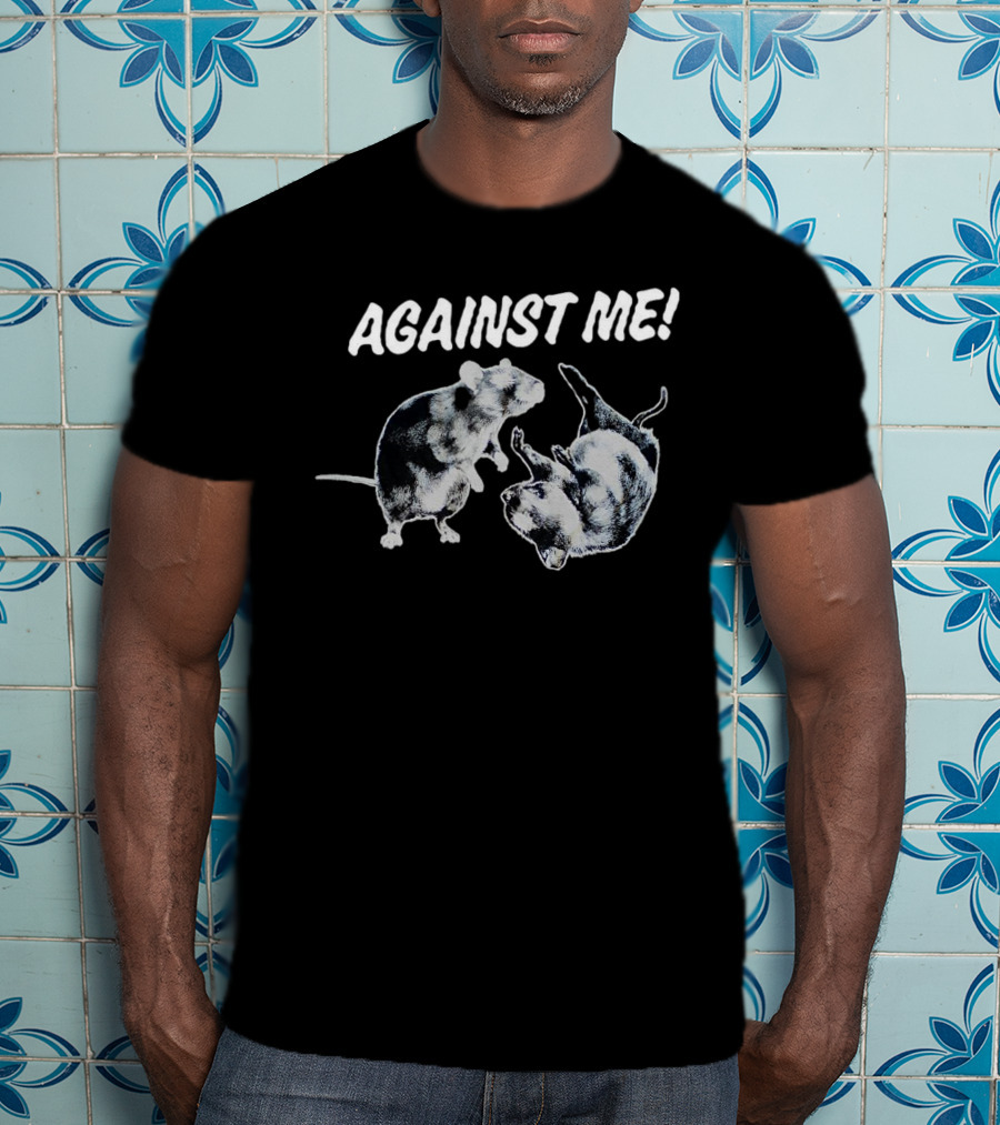 Against Me Rats Two Black And White Rodents T-Shirt