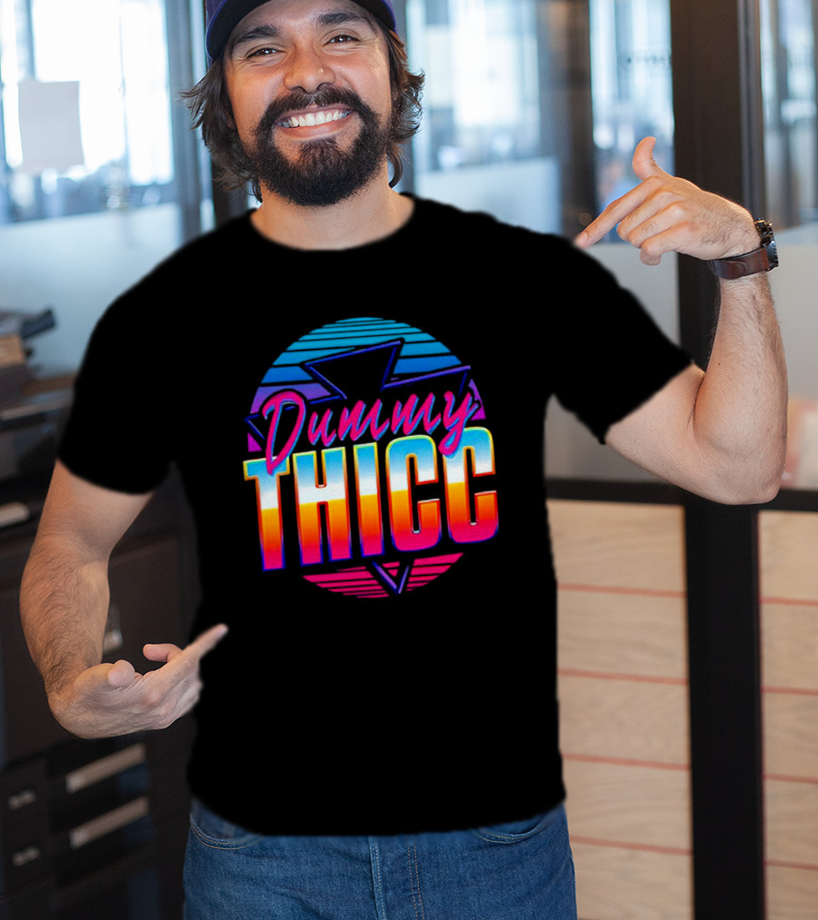 Dummy Thicc 80s Retro Vaporwave Aesthetic T-Shirt