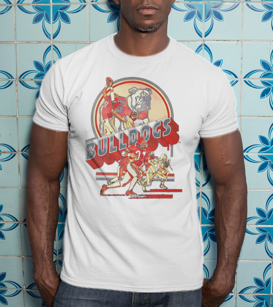 Georgia Bulldogs UGA Throwback Player Bulldogs Football T-Shirt