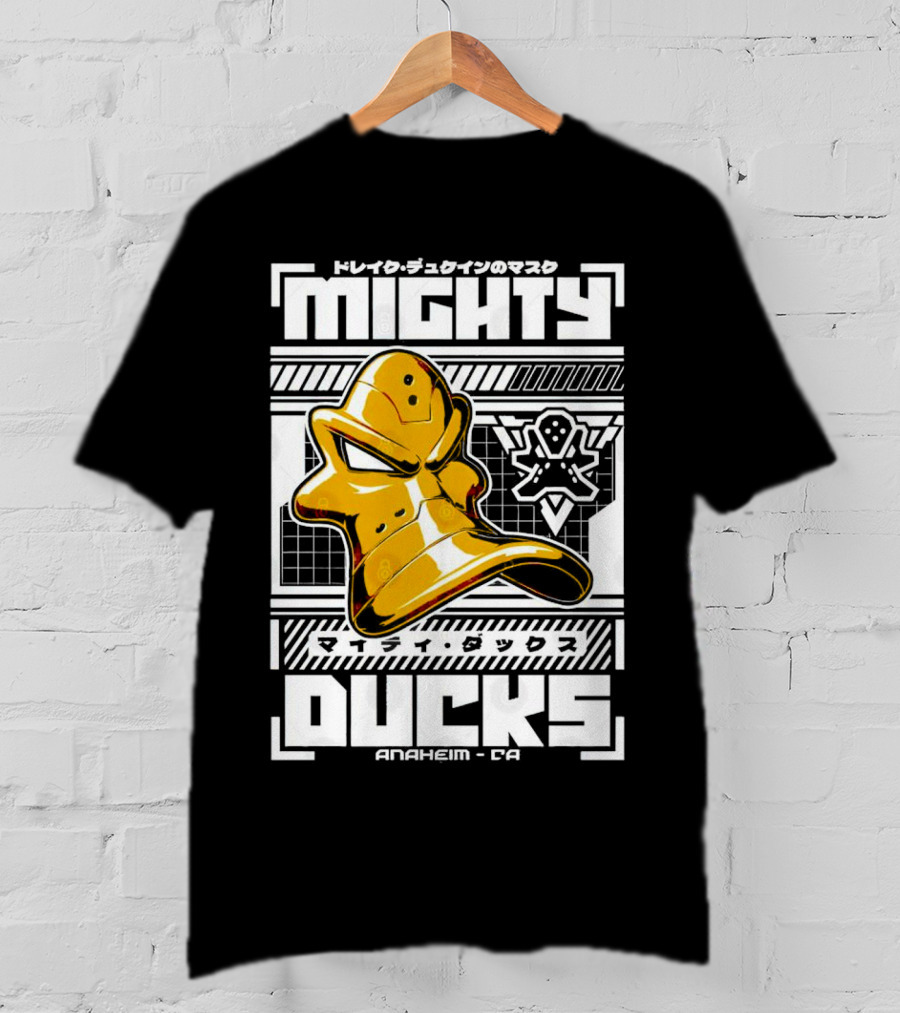 Mighty Ducks Anaheim CA Hockey Mask T-Shirt