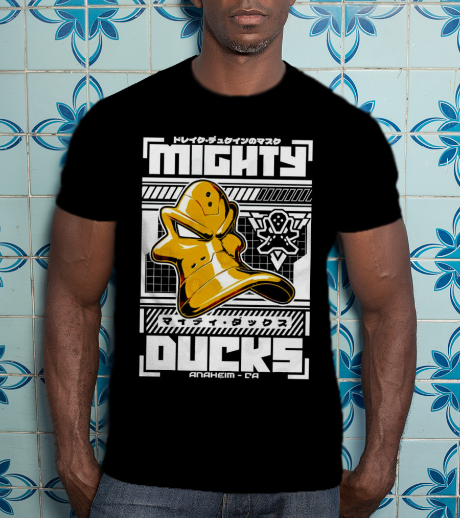 Mighty Ducks Anaheim CA Hockey Mask T-Shirt