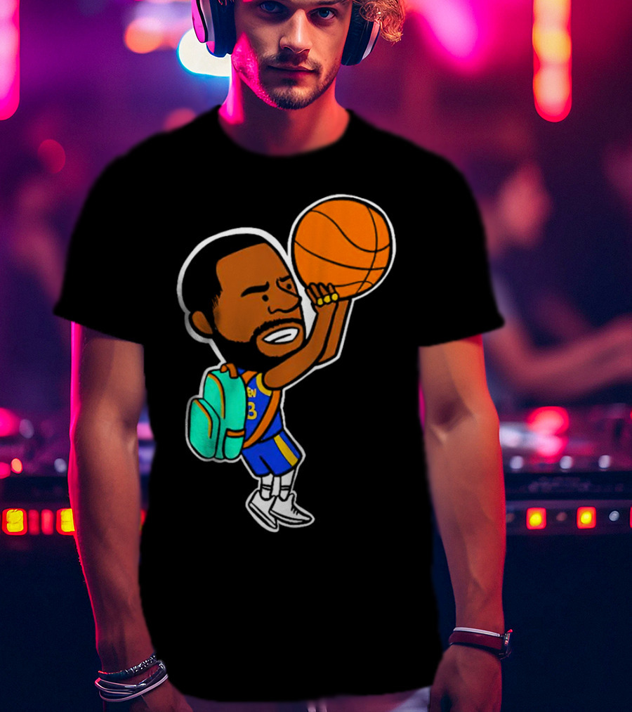 Dray Backpack Basketball Player Cartoon T-Shirt