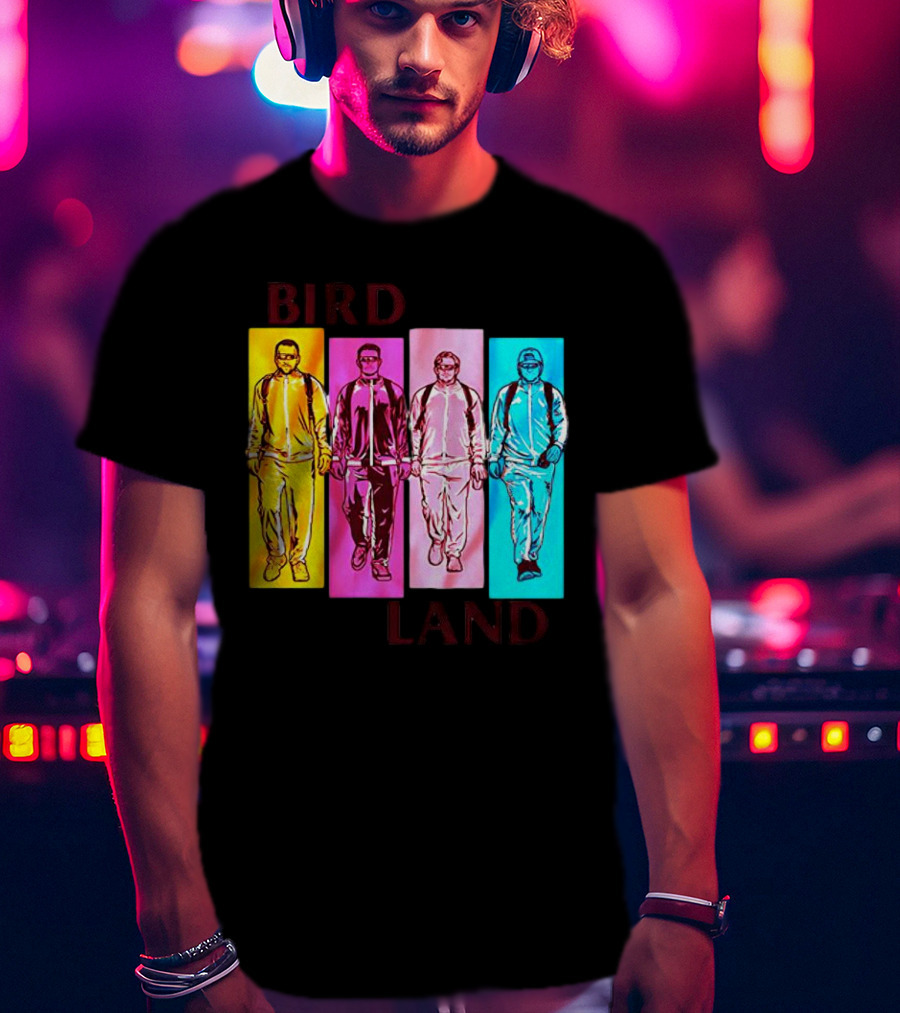 Baltimore Birdland Power Rangers Walking In Vibrant Colors T-Shirt