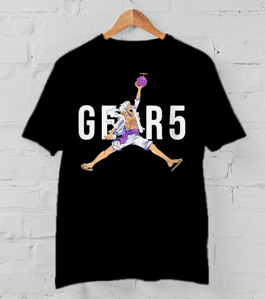 Gear 5 One Piece Jumping Character With Devil Fruit T-Shirt