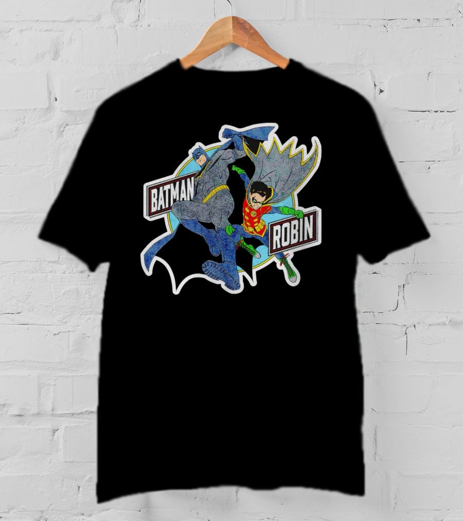 Batman Robin Retro Dynamic Duo Comic T-Shirt