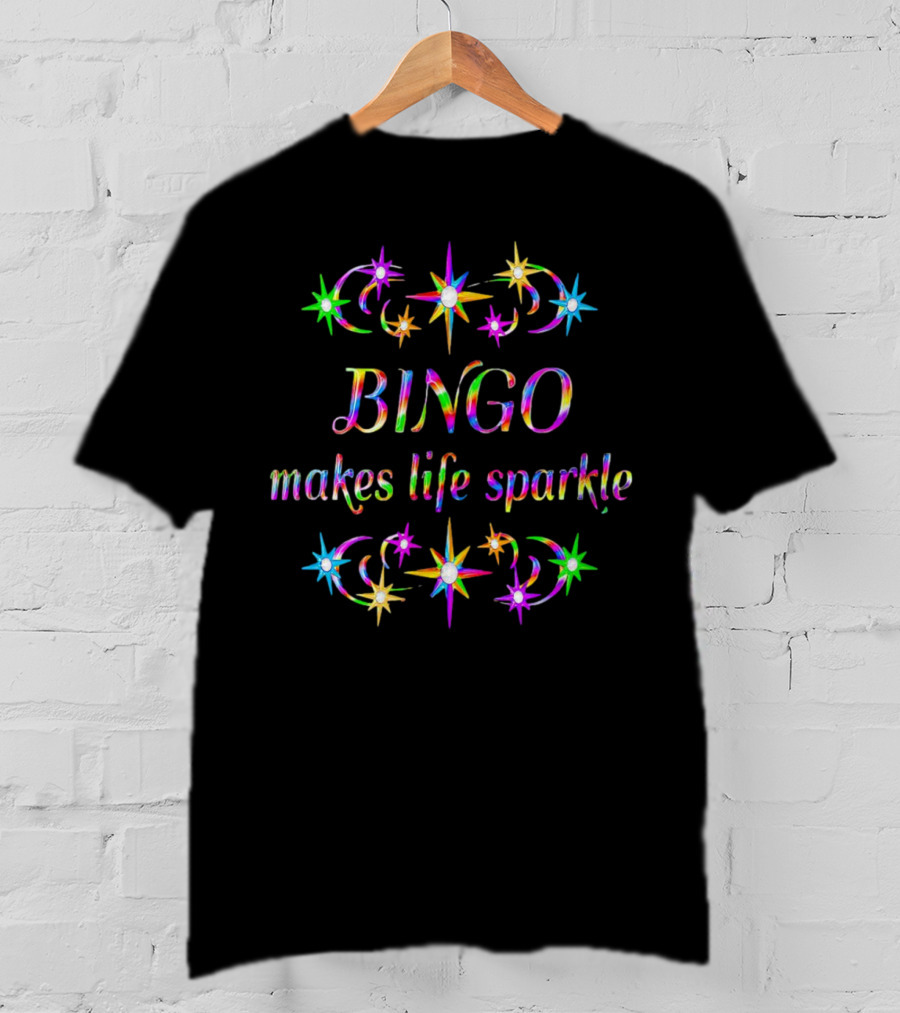 Bingo Makes Life Sparkle Rainbow Stars T-Shirt