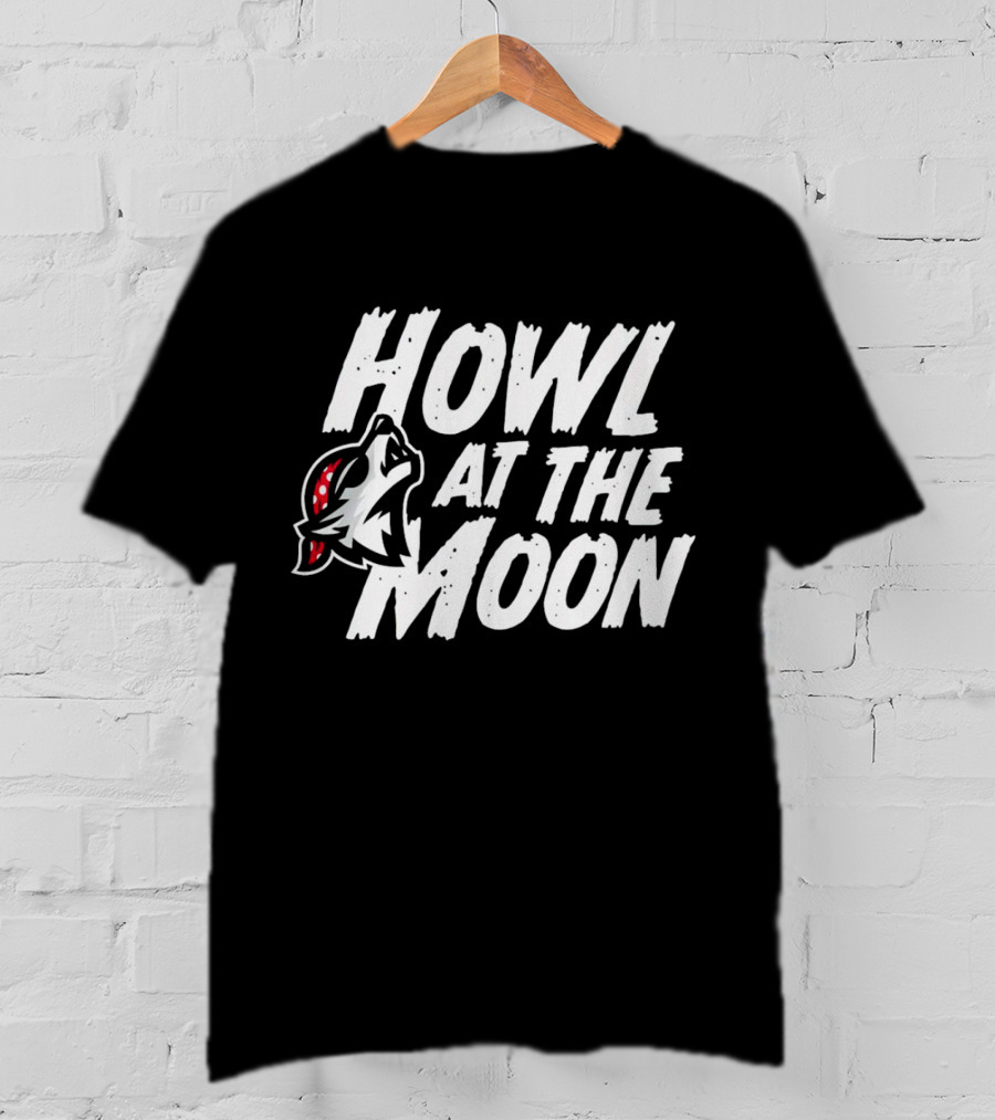 Erie Seawolves Howl At The Moon Wolf T-Shirt
