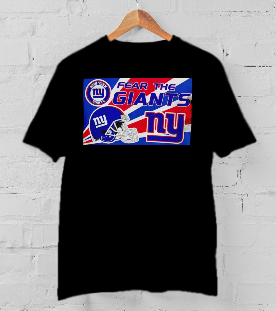 Fear The Giants New York Giants NFL Ny Helmet T-Shirt