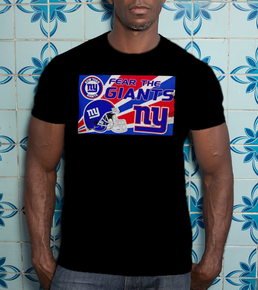 Fear The Giants New York Giants NFL Ny Helmet T-Shirt
