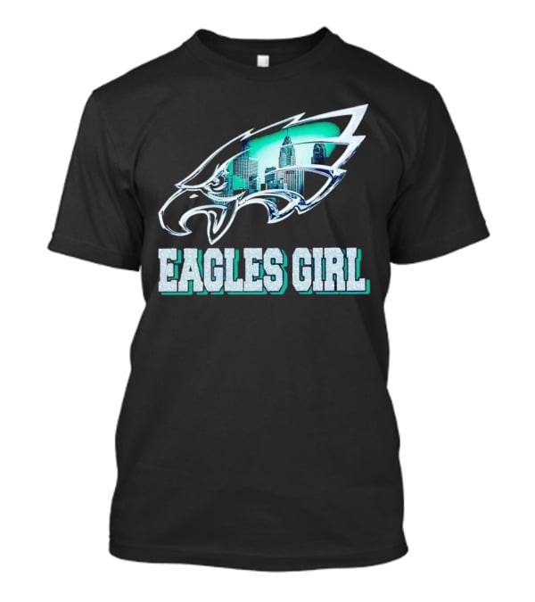 Philadelphia Eagles Girl Fly Eagles Fly Skyline T-Shirt