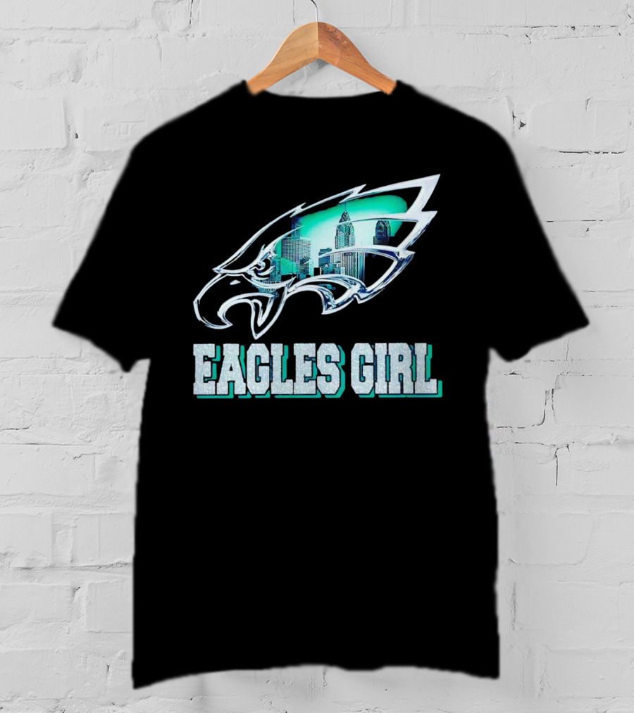 Philadelphia Eagles Girl Fly Eagles Fly Skyline T-Shirt