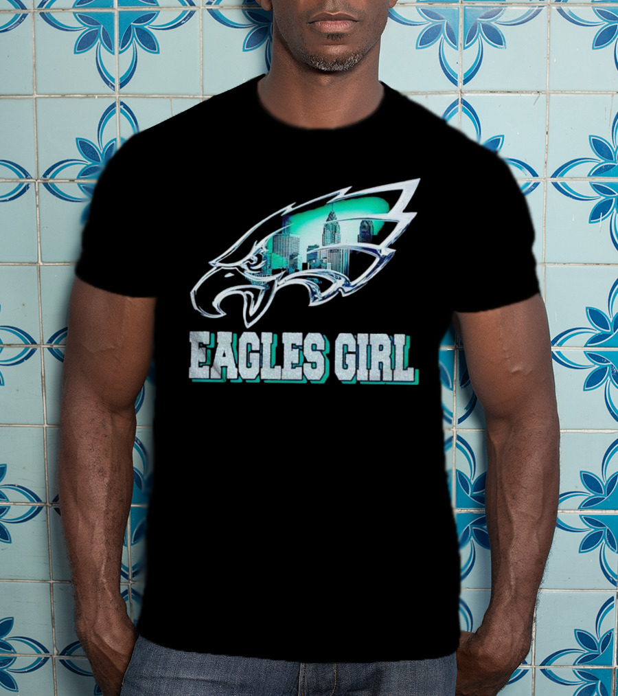 Philadelphia Eagles Girl Fly Eagles Fly Skyline T-Shirt