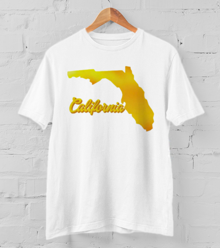 California Map Golden Florida Shape T-Shirt