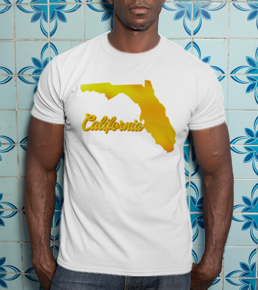 California Map Golden Florida Shape T-Shirt