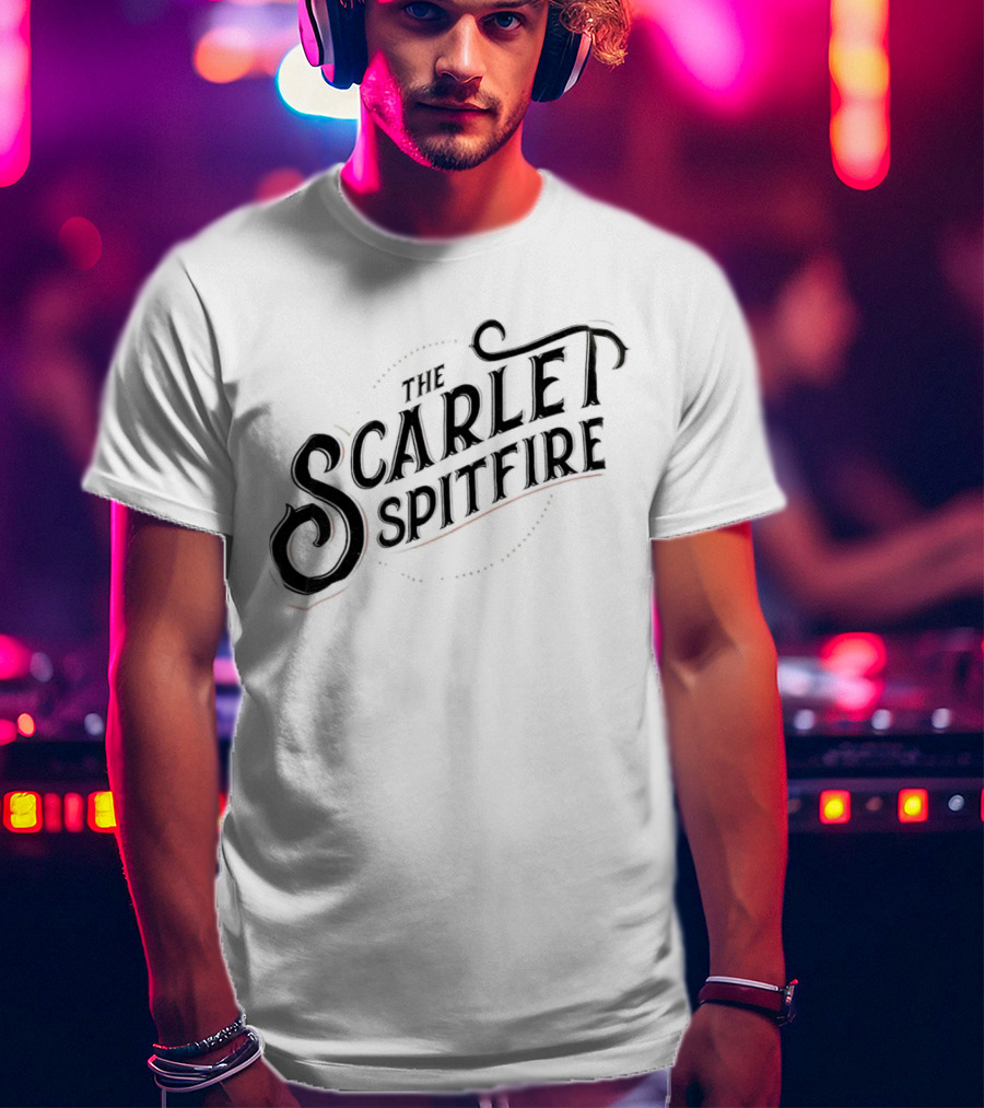 The Scarlet Spitfire Bold Vintage Typography T-Shirt