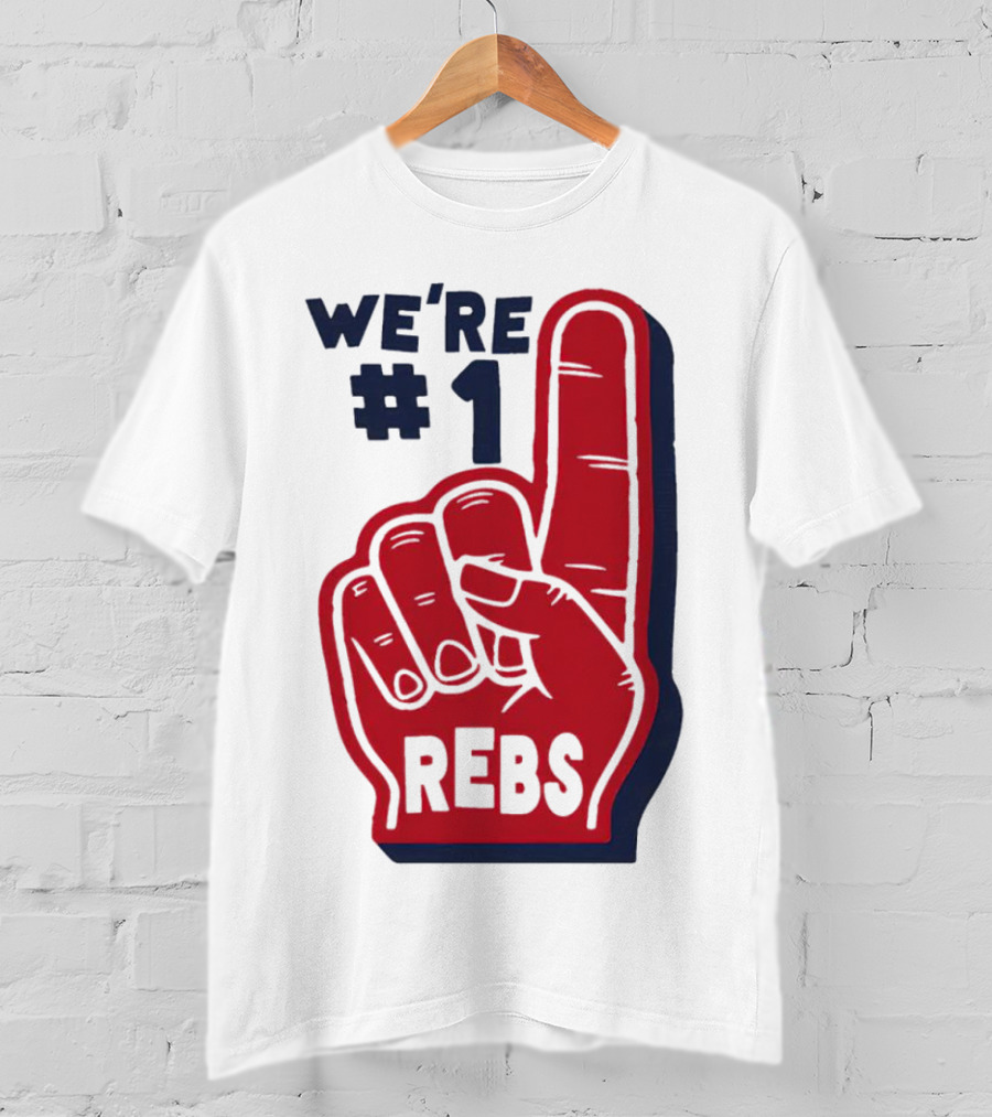We're #1 Rebs Foam Finger Sports T-Shirt