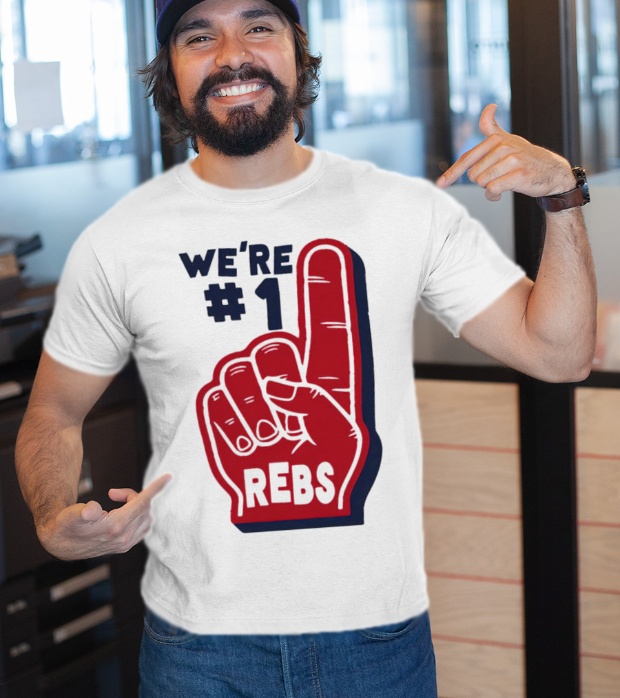 We're #1 Rebs Foam Finger Sports T-Shirt