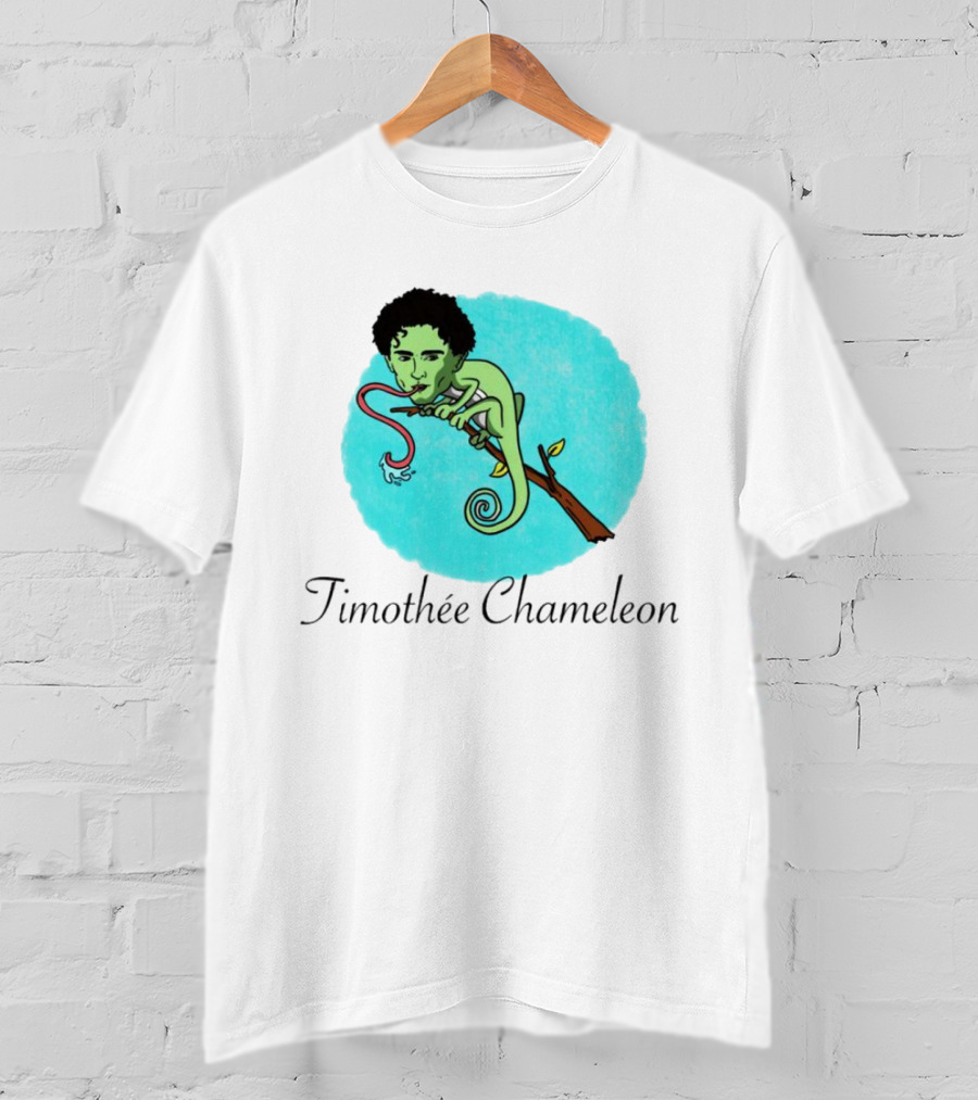 Timothée Chameleon With Green Lizard And Curled Tongue T-Shirt