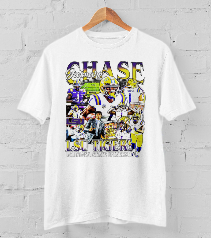 Ja'marr Chase LSU Tigers Football Collage Louisiana State University T-Shirt