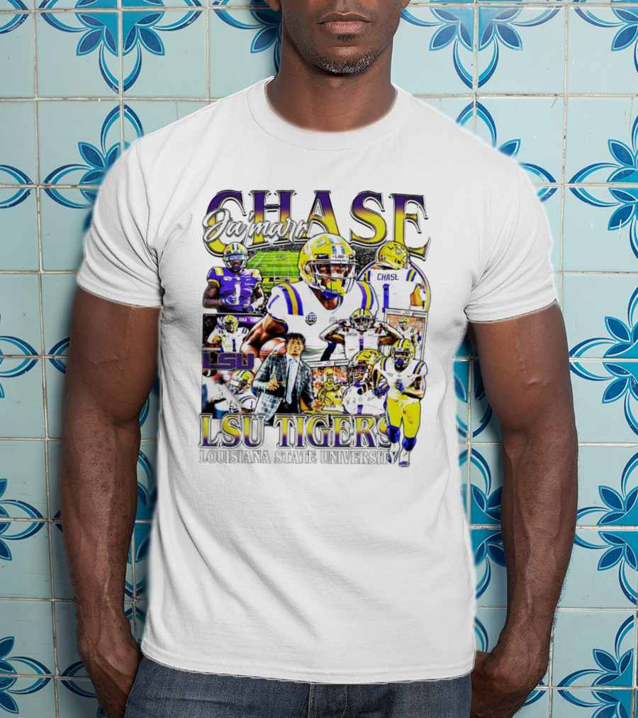 Ja'marr Chase LSU Tigers Football Collage Louisiana State University T-Shirt