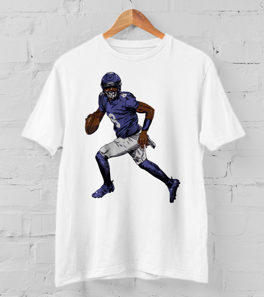 Lamar Jackson Baltimore Ravens Superstar Signature Pose T-Shirt