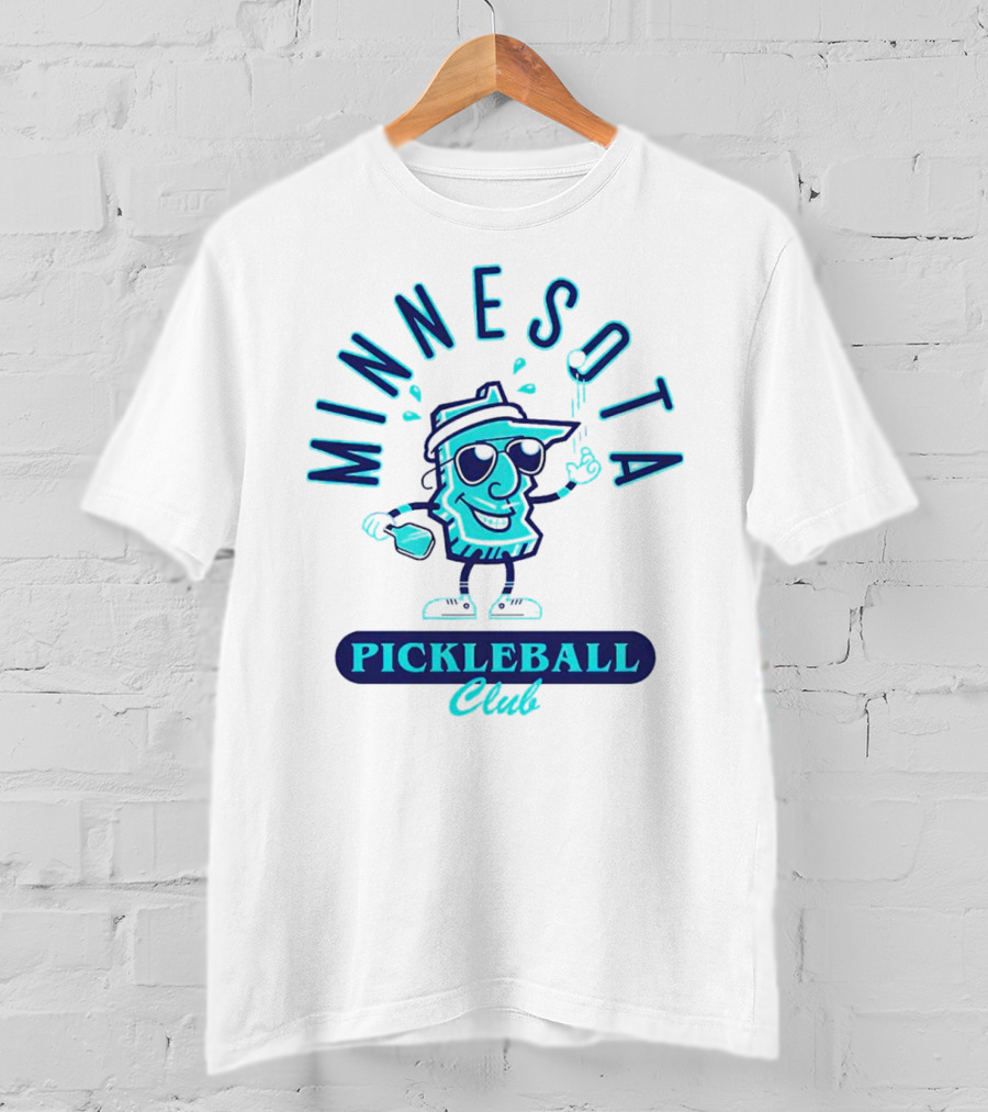 Minnesota Pickleball Club Fun Pickle Character T-Shirt